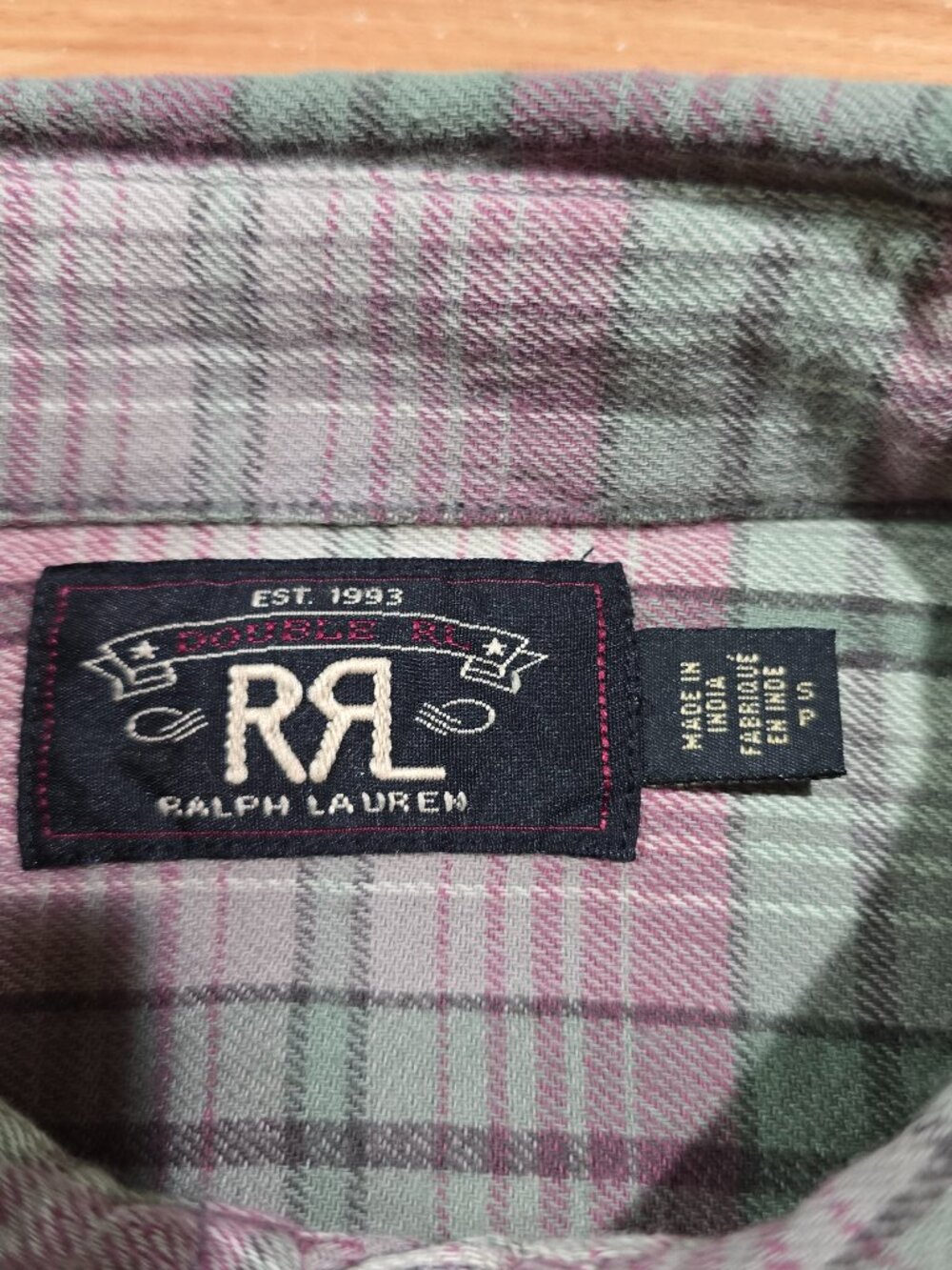 Double RL RRL By Ralph Lauren Men's Butte West Work Shirt Sage Plaid Size S NWOT - Picture 10 of 10